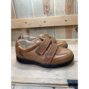 Cosy Feet Tan Leather Comfort Shoes Hook & Loop UK6 US8 Womens EU39